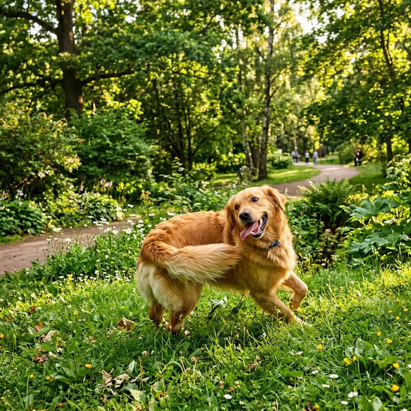 Playful Dog Enjoying Sunny Day