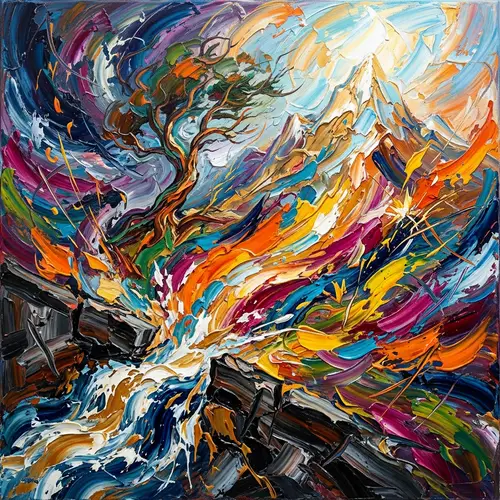 Empowerment Abstract Representation | Bold Colors & Growth