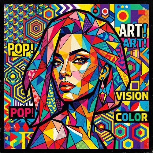 Geometric Pop Art: Vibrant Creative Designs