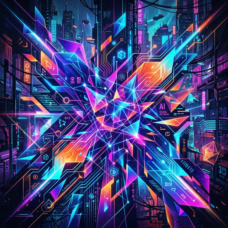 Futuristic Information Technology Art | Cyberpunk Aesthetics
