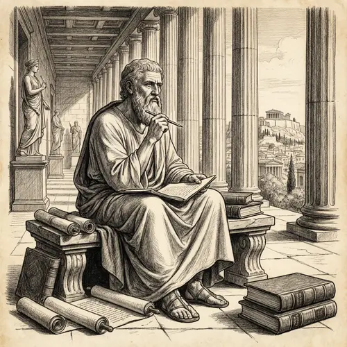 Plato in Classic Greek Philosophy Art