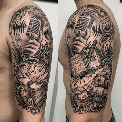 Influential Salsa Musicians Tattoo Design