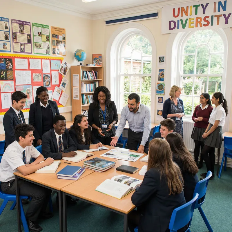 Inclusive School Environment: Students Embracing Diversity