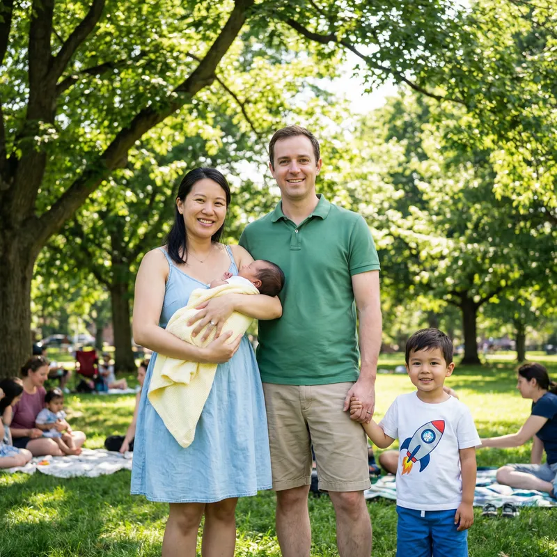 Diverse Family Enjoying Sunny Day | Outdoor Happiness