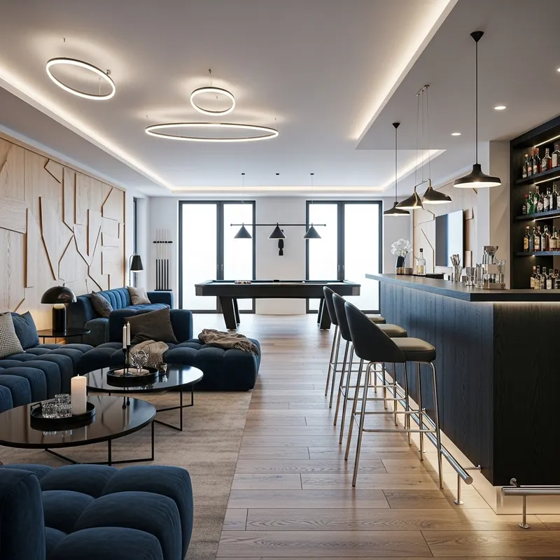 Stylish German Pool Room Design in Hotel Style