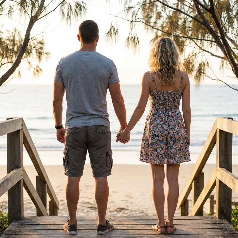 Man and Woman Holding Hands in Peaceful Bond