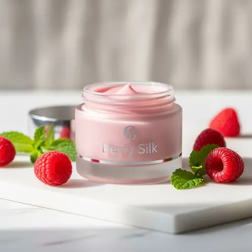 Berry Silk Skincare: Elegant Jar & Natural Luxury