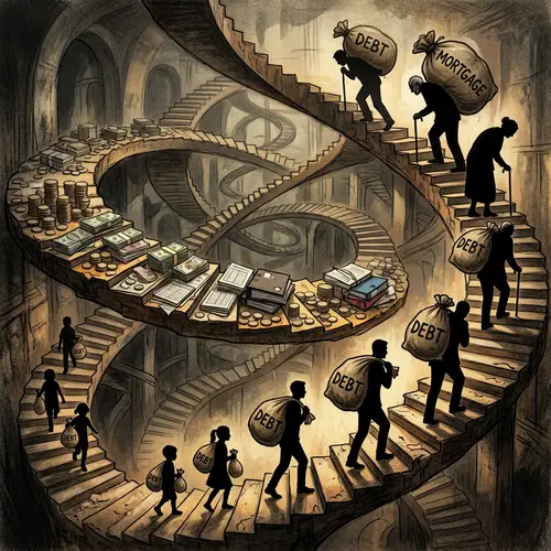 Generational Financial Struggles: An Abstract Insight