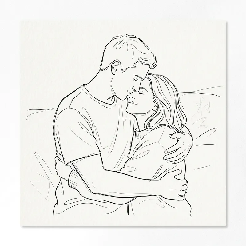 Elegant Line Art of Intimate Foreplay Moments Elegant Line Art of Intimate Foreplay Moments