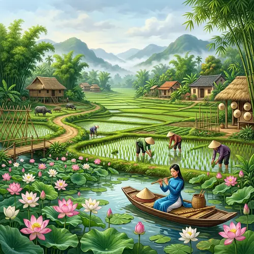 Vietnamese Cultural Foundations Art Background