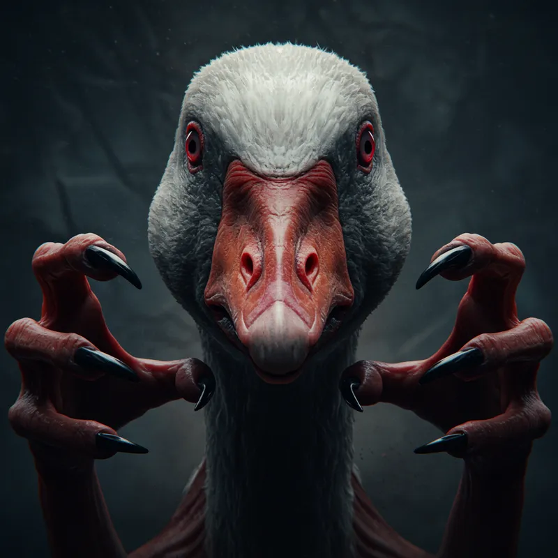 Goose Demon Face Art - Unique Demon Illustrations