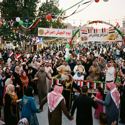 Iraqi Army Day Celebration - Festive Traditional Dance Event