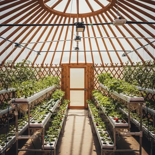 Mongolian Yurt Greenhouse for Hydroponic Vegetables