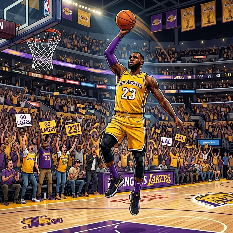 Jordan 23 LeBron Los Angeles Basketball Illustration