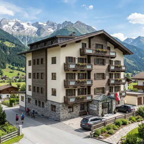 Modern Classic Facade Renewal for Alpine Apartments