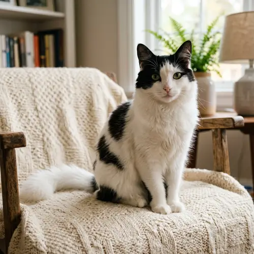 Black Ears White Tail Cat