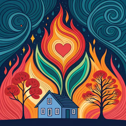 Psychedelic Fire Life & Safety Imagery