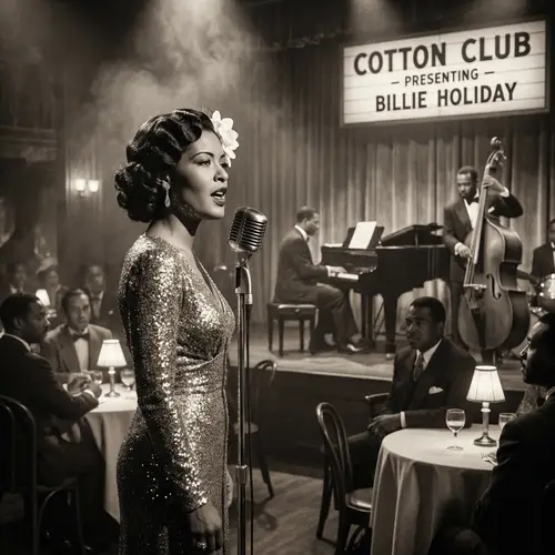 Lady Jazz Singer at Microphone - 1935