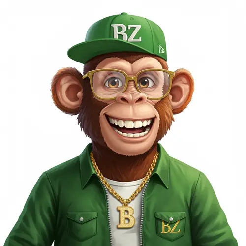 Stylish Monkey in Green Jacket and Glasses