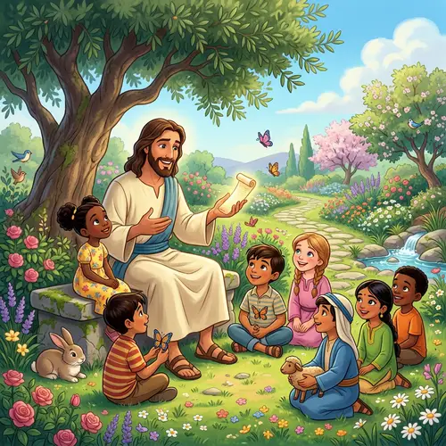 Disney-Style Jesus for Kids: Friendly & Diverse Image