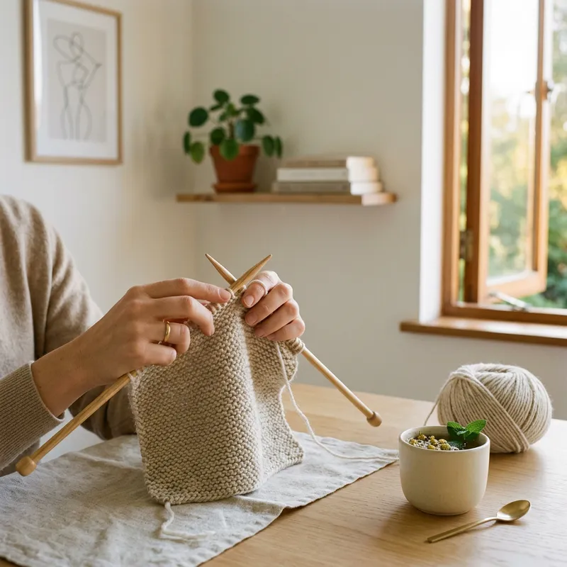 Knitting & Minimalism: Tranquil Yarn Art & Serene Space