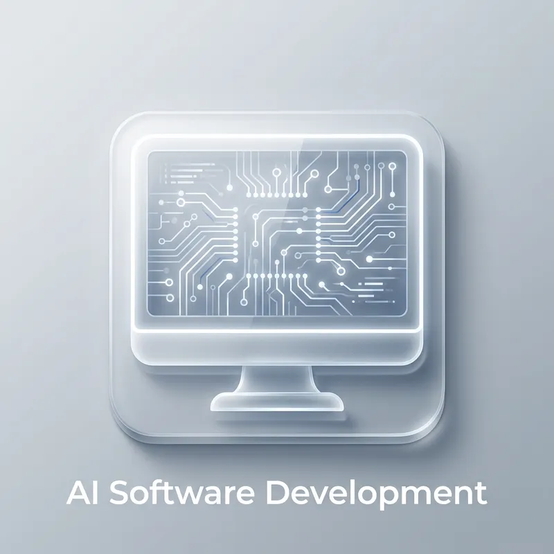 AI Software Development Icon - Minimalist Design
