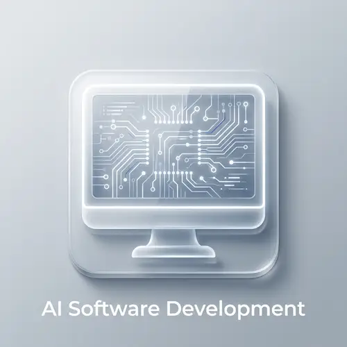 AI Software Development Icon - Minimalist Design