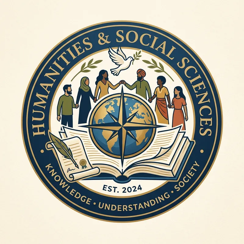 Humanities & Social Sciences Logo Design | Artful Academic Symbolism