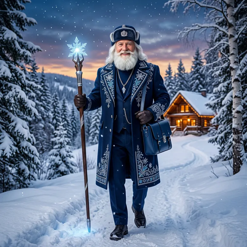 Snowy Modern Ded Moroz - Stunning Contemporary Interpretation