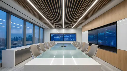 Beautiful Futuristic Meeting Room Design