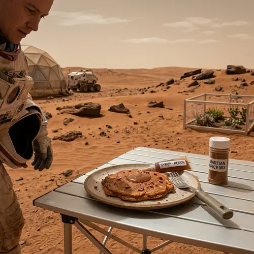 Unique Martian Pancake: Culinary Wonder on Mars