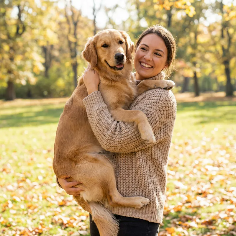 Adorable Dog Being Carried Like a Baby