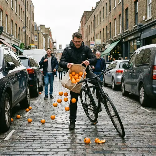 Delivery Guy Drops Oranges on Street - What to Do?