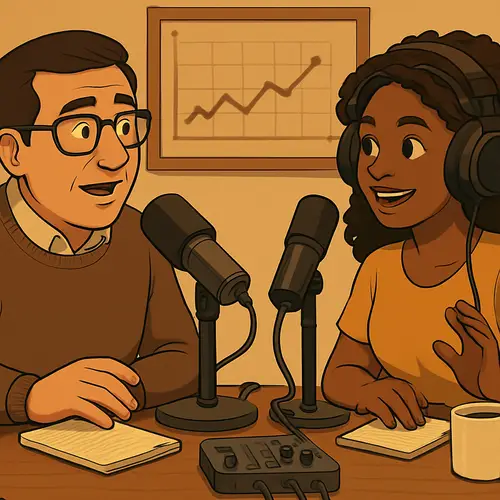 Engaging Podcast Recording in a Cartoon Style
