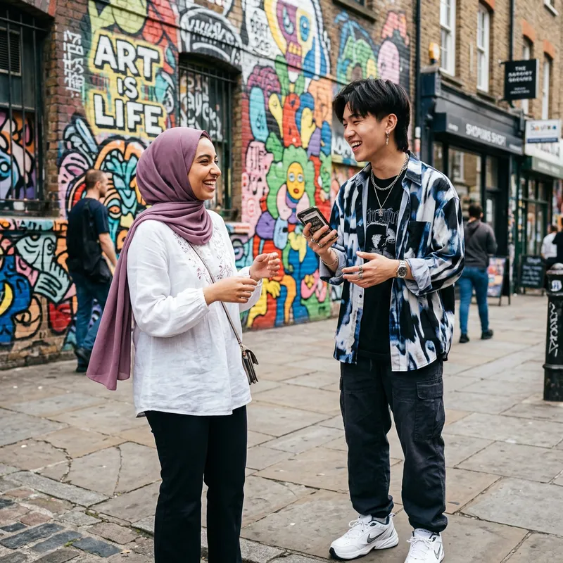 Stylish Hijabi Woman in Jaemin NCT Dream-inspired Fashion