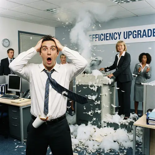 Man Shocked by Boss: Reacting to Surprising Workplace Events