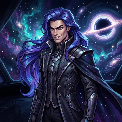Emperor Kayn League of Legends Art - Iridescent Blue-Purple Villain