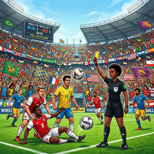 Diverse World Cup Soccer Tournament Illustration