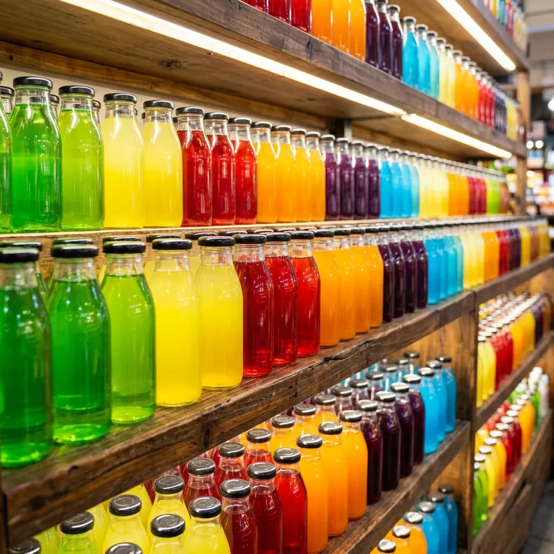 Flavored Water Bottles in Vibrant Colors