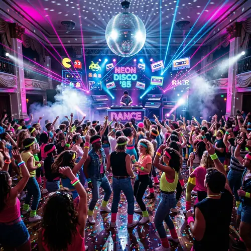 1985 Neon Disco Hotel Ballroom Experience