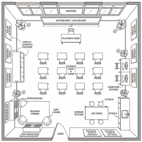Standard Classroom Floor Plan: Detailed Layout Guide