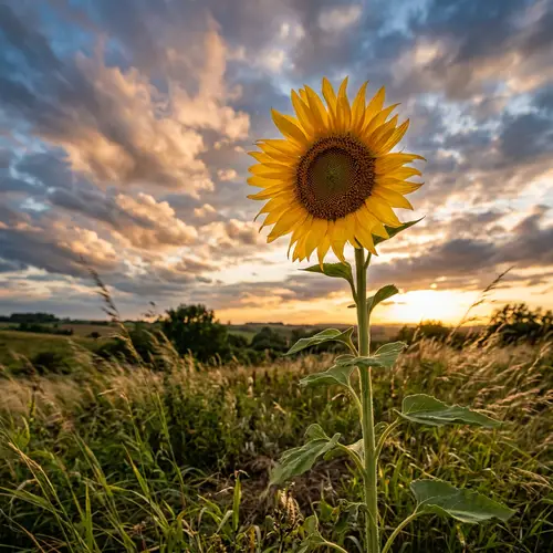 Resilient Sunflower: Nature's Determination on Display