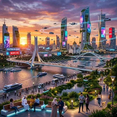 Futuristic Rostov-on-Don Cityscape | Technology & Green Spaces