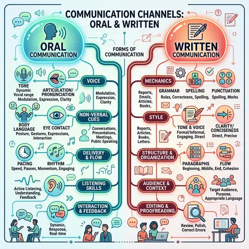 Concept Map: Oral and Written Communication Themes