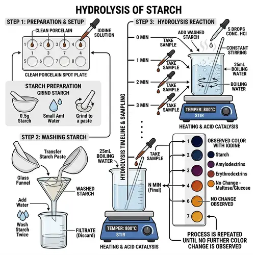 Hydrolysis of Starch: Detailed Schematic Diagram & Procedure