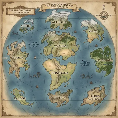 Explore the World Map: Discover 10 Continents