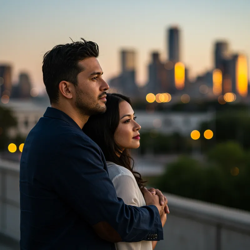 Couple Embracing: A Vision of the Future