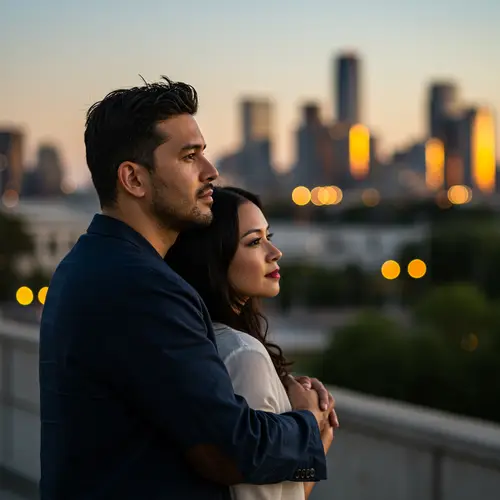 Couple Embracing: A Vision of the Future