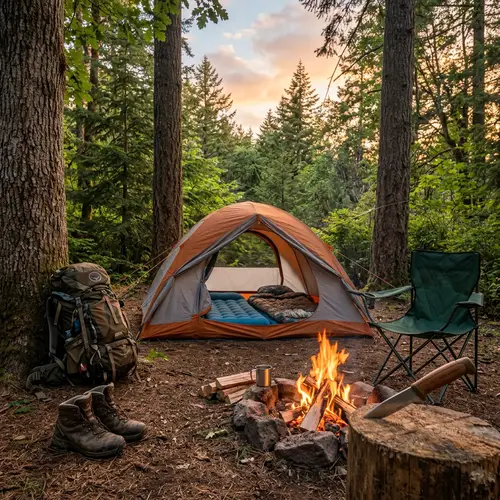 Tranquil Camping Scene in 4K Resolution