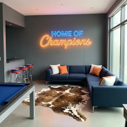 Stylish New York Giants & Mets Sports Room Design